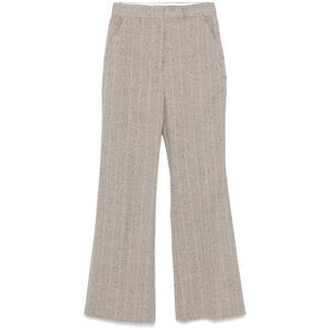 Mark Kenly Domino Tan Neutrals Trousers - Palazzo Pants Women